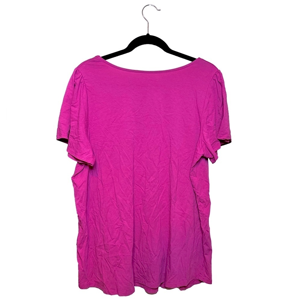 WOMAN WITHIN Magenta Blouse - Picture 2 of 4